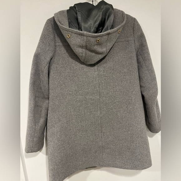 J Crew Grey Wool Parka Jacket Size 00 - Picture 4 of 8